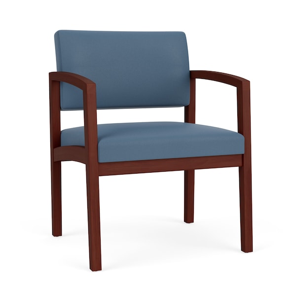Lesro Lenox Wood Wide Guest Chair Wood Frame, Mahogany, MD Titan Upholstery LW1201 - main